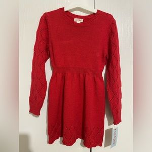 NWT Cat & Jack | Sweater Dress | Color Red | Size XS 4-5